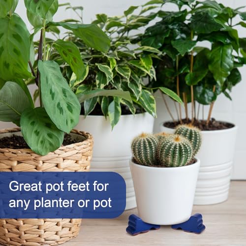 Kigeli 12 Pcs Resin Pot Feet for Outdoor Planters Frost Proof, Royal Blue - color: Royal Blue