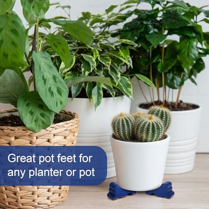 Kigeli 12 Pcs Resin Pot Feet for Outdoor Planters Frost Proof, Royal Blue - color: Royal Blue