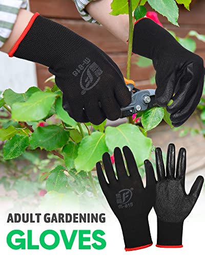 Honeydak 36 Pairs Garden Gloves Bulk for Men Women - color: Black, Green