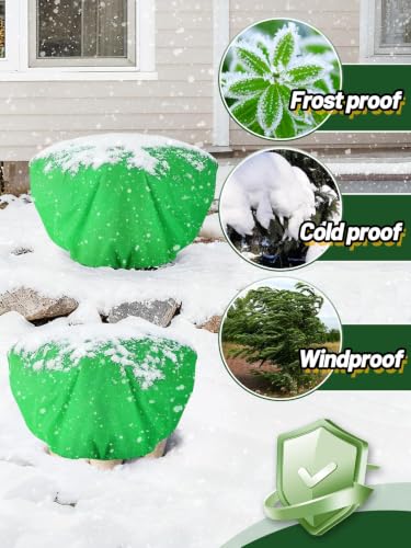6Pcs 19.6x39.3" 70GSM Thick Plant Covers Freeze Protection for Winter Shrub - size: 19.6in x 39.3in