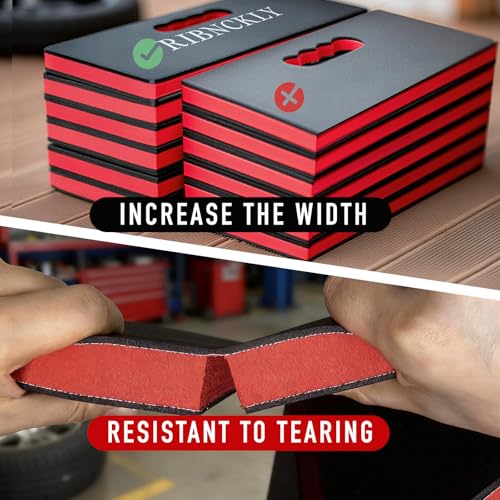 Foldable Mechanic Kneeling Pad, 46.46''x19.29'' Extra Large Creeper Mat for Ground, Waterproof, Oil-Resistant Padded Support for Under Car Maintenance, Garage Floor, and Motorcycle Repair
