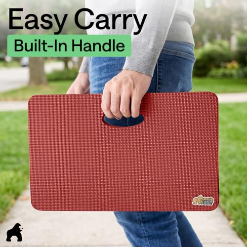 GORILLA GRIP® Extra Thick Foam Kneeling Pad for Gardening, 17.5x11 Red - color: Red