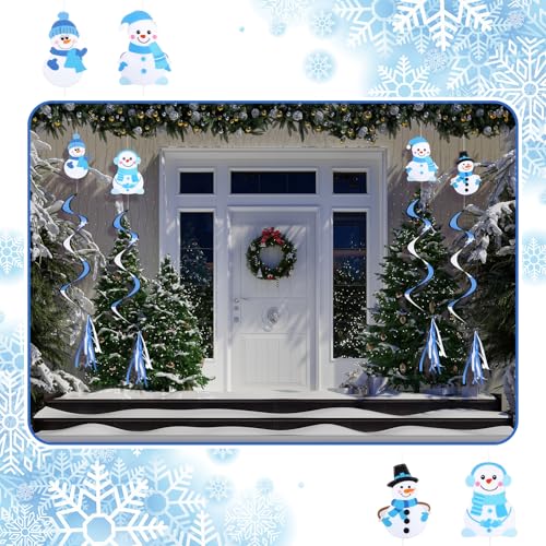 Beeveer 4 Pcs 51" Snowman Wind Socks Winter Outdoor Nylon Windsock - style: Sonwman