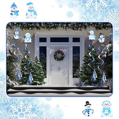 Beeveer 4 Pcs 51" Snowman Wind Socks Winter Outdoor Nylon Windsock - style: Sonwman