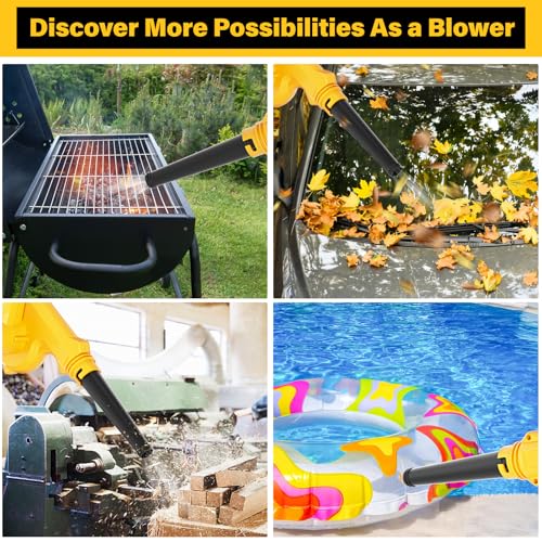 Electric Diatomaceous Earth Duster Compatible for DeWalt 20V Battery - color: Yellow