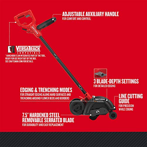 CRAFTSMAN Lawn Edger Tool, Corded, 12 Amp (CMEED400)