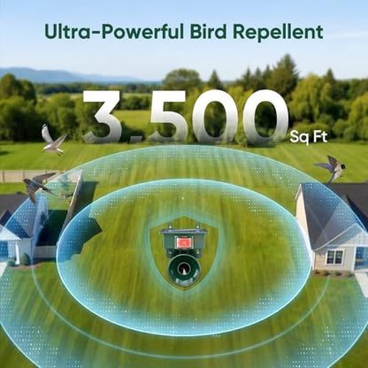 2026 Upgraded Solar Ultrasonic Bird Repellent Devices Outdoor