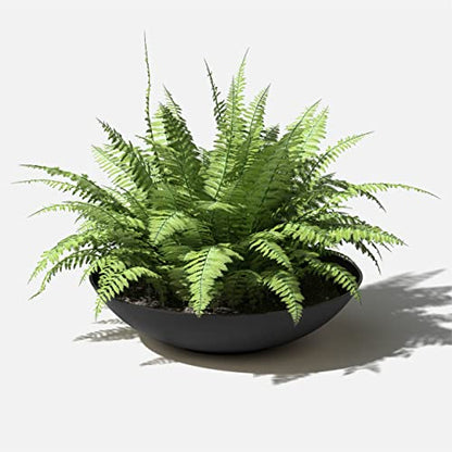 Veradek Mason Series Lane Bowl - Large Outdoor Bowl Planter - color: Black, size: 8"H x 32"DIA