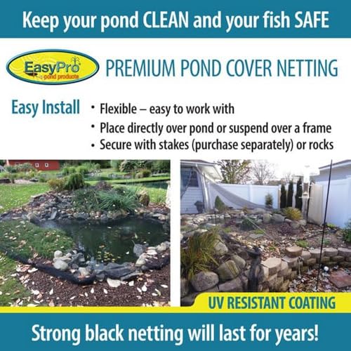 EasyPro NR201F Premium 3/8-Inch Fine Mesh Pond Cover Netting, 20' x 100' - size: 20' x 100', style: 3/8" Fine Mesh