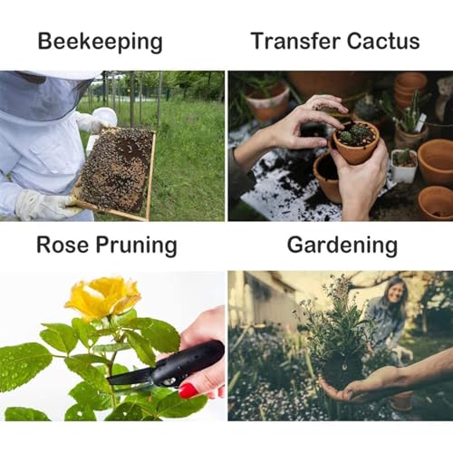 Luwint Premium Goatskin Beekeeping Gloves, Bee Beekeeper Gloves with 3 Layers Ventilated Mesh Sleeve and Elastic Cuffs - size: Small