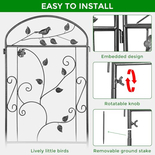 4 Pack Garden Trellis for Climbing Plants, 71 x 20 inch Rustproof Heavy Duty Metal Trellis for Climbing Rose Vine Clematis, Perfect for Premium Patio Decor & Luxury Outdoor Garden Design, Silver Gray