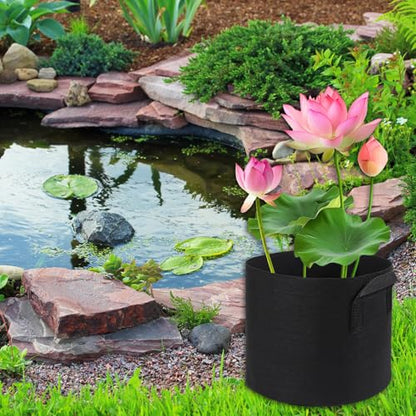 10 Pack Lily Plant Pots for Pond, Aquatic Pond Planter for Pond Reusable Pond Plant Basket Grow Bags for Pond, Aquatic Plants, Potato, Carrot, Onion, Flower - size: 3 Gallon