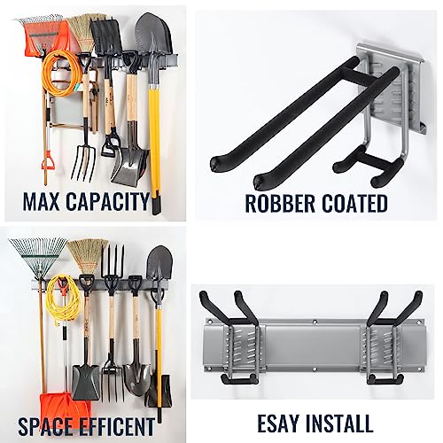 Aking Ace 48-Inch Garage Wall Organizer, Heavy-Duty Hook Set, 350lbs - color: Grey, size: 48 Inch