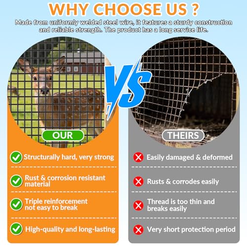 Black PVC Coated Chicken Wire Fencing, 1/4 Inch Mesh, 48 Inch x 50 Foot, 23 GA Welded Wire Hardware Cloth Roll, Heavy Duty Farm & Ranch Garden Border Fence, Tree Guard, Poultry Netting, Animal Barrier - size: 48inx50ft 1/4inch