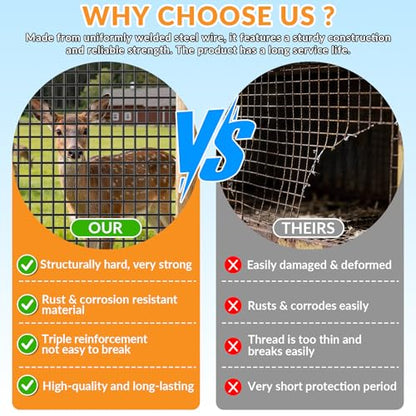 Black PVC Coated Chicken Wire Fencing, 1/4 Inch Mesh, 48 Inch x 100 Foot, 23 GA Welded Wire Hardware Cloth Roll, Heavy Duty Farm & Ranch Garden Border Fence, Poultry Netting, Animal Barrier - size: 48inx100ft 1/4inch
