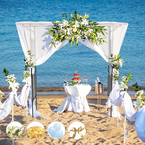 Garden Arch Trellis 78.7" L*85.4" H Sturdy & Rustproof Flat Top Garden Arch - size: 78(L)*85(H)*16(W)inch-20MM