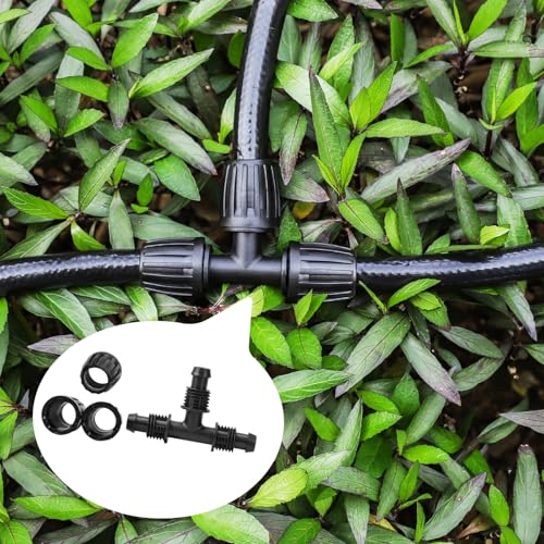 MIXC 1/2 Inch Drip Irrigation Fittings Barbed Tee 6 Pack - size: 1/2" Barbed Tee
