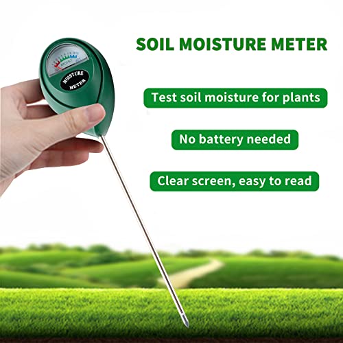 Soil Moisture Meter, Plant Water Meter Soil Meter Moisture Sensor Hygrometer for Indoor Outdoor Plant Care,No Battery Needed(Green) - color: Green