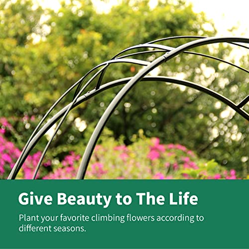 Metal Garden Arbor Wedding Arch 95.3" H x 45" W, Heavy Duty Rustproof Iron Pergola Trellis for Climbing Plants Outdoor Garden Patio Pathway Lawn Ceremony Party Decoration