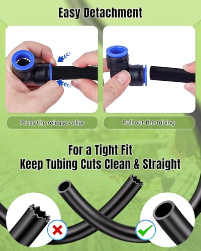 Pawfly 15 Pcs Quick Connect 1/2" Drip Irrigation Elbow Fittings for 1/2 Inch Irrigation Tubing (1/2" ID x 0.62-0.63" OD), Push-to-Fit 2-Way Elbows, 90 Degree Elbow Connectors, Drip Irrigation Parts - size: 15 Pcs Quick Connect 90 Degree Elbow Connectors