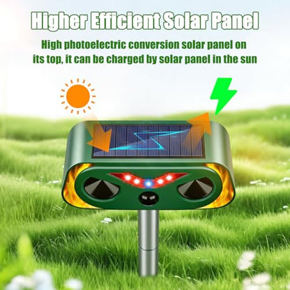 2026 Upgraded Ultrasonic Solar Animal Repellent Outdoor-4 Pack