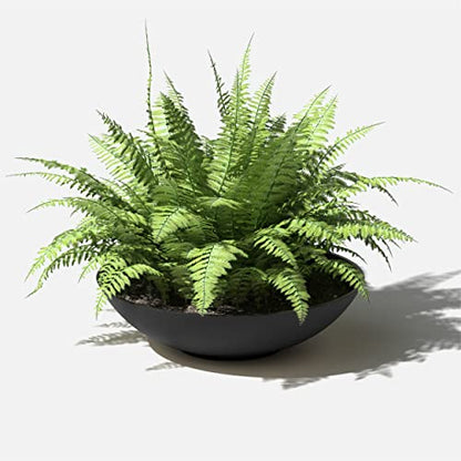 Veradek Mason Series Lane Bowl - Large Outdoor Bowl Planter - color: Black, size: 6"H x 24"DIA