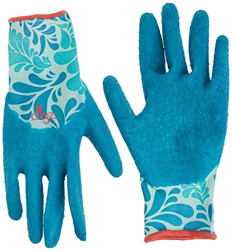 Digz Long Cuff Stretch Knit Garden Gloves with Full Finger Latex Coating - size: Large (Pack of 1)
