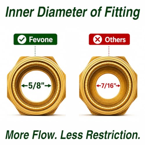 FEVONE Kink Free Garden Hose 25 ft, Heavy Duty Water Hose - size: 25FT