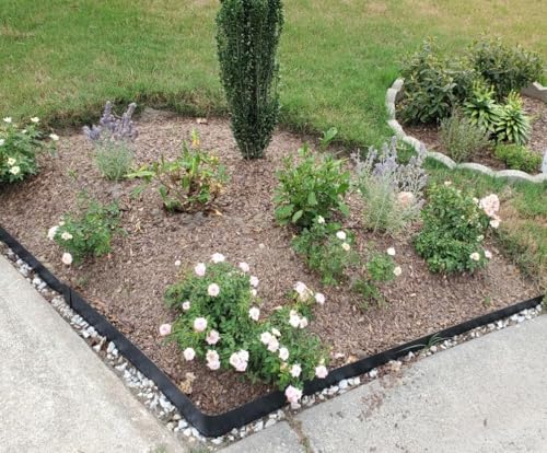 5Pcs - 48'' L x 6'' H Steel Landscape Edging Edging for Landscaping Hammer in Metal Landscape Edging Border for Garden Courtyard No-dig Hammer in Edging with Gloves(20FT Total Length) - color: 48'' L x 6'' H, style: 5 Pack