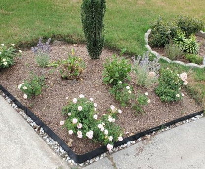 5Pcs - 48'' L x 6'' H Steel Landscape Edging Edging for Landscaping Hammer in Metal Landscape Edging Border for Garden Courtyard No-dig Hammer in Edging with Gloves(20FT Total Length) - color: 48'' L x 6'' H, style: 5 Pack