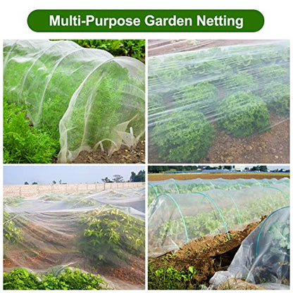 Jevrench 10 x 35 ft Garden Netting Row Cover, Ultra Fine Mesh for Plants - size: 10ft x 35ft
