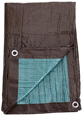 Kotap 40 x 60 Ft. All-Purpose Multi-Use Protection/Coverage 5-mil Poly Tarp, Reversible, Waterproof, Brown/Green, (TBG-4060) - color: Brown/Green, size: 40 x 60 Ft.