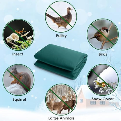 32.8x9.8 Ft Plant Covers Freeze Protection, Warm Winter Frost Cloth Blanket - color: Green-33x10ft
