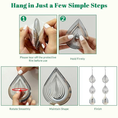 4 Pack Bird Deterrents for Outside - Bird Repellent Devices Outdoor
