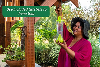 RESCUE! WHY Trap for Wasps, Hornets, & Yellowjackets – Hanging Outdoor Trap - 5 Traps
