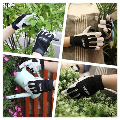 COOLJOB Thorn Proof Garden Work Gloves Men, Abrasion-resistant Palm, M-XL - size: Large