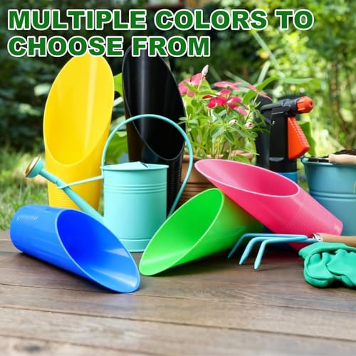 M METERXITY 3-Pack Bonsai Soil Scoops, Plastic Garden Soil Scoops Bucket Shovel Potting Scoopers for Transplanting/Flower/Plant Succulent, Colorful Small Gardening Tools [Green, Pink, Black] - color: Green, Pink, Black