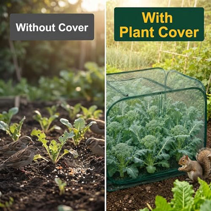 Collapsible Pop-Up Mesh Garden Cover（35''x35''x31''for Square Raised Beds-30% Sunblock，Protective Netting Cage for Vegetables, Fruits & Flowers, Keep Birds and Small Animals Out - size: 35''x35''x31''