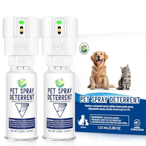 Cat Spray Deterrent, Motion Activated, [2 Pack] for Cat & Dog White - color: White-2 Pack
