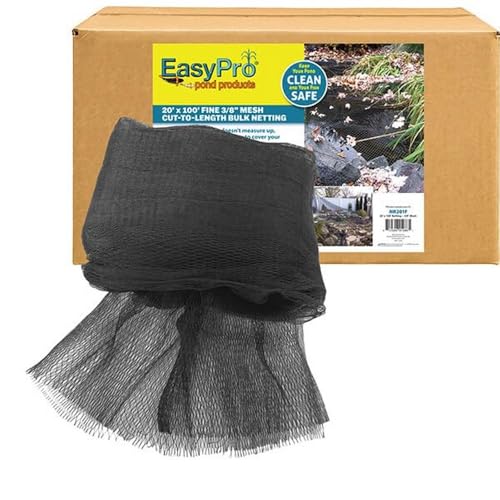 EasyPro NR201F Premium 3/8-Inch Fine Mesh Pond Cover Netting, 20' x 100' - size: 20' x 100', style: 3/8" Fine Mesh