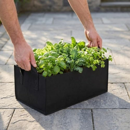 Grow Bags with Handles, Breathable Fabric Raised Garden Bed Planters for Vegetables, Flowers, Tomatoes, Potatoes and Outdoor Garden Planting(M) - size: Medium