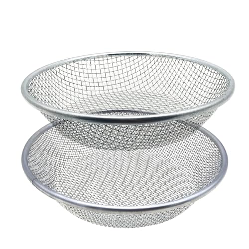 2PCS Soil Sifter for Gardening, Rock Sifter for 5gallon,Compost Sifter Dirt Sifter,Captures Dirt Rocks Sawdust - color: 2PCS (1/4in, 1/8in)