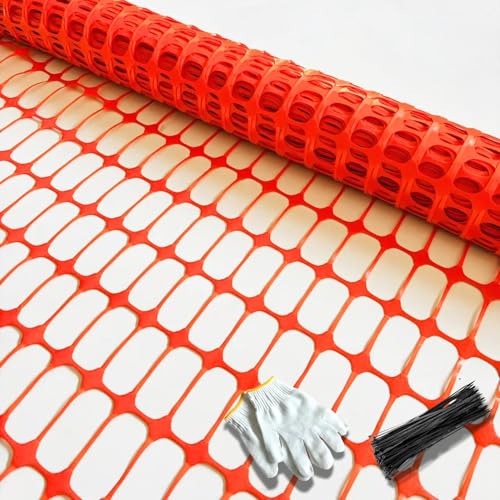 PotatoLife Orange Plastic Snow Fence, Safety Fence, 40''x100' - color: Orange, size: 40'' x 100'