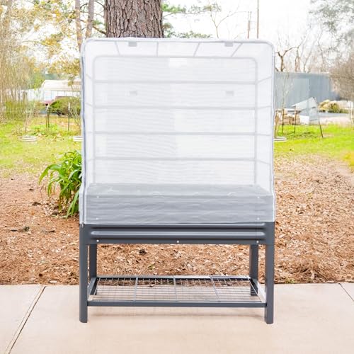 Vego garden Mesh Cover System for 2' x 4' Elevated Raised Garden Bed-V Series, 4 in 1 Trellis and Cover for Plants, Garden Bed Not Included - size: 2' x 4'