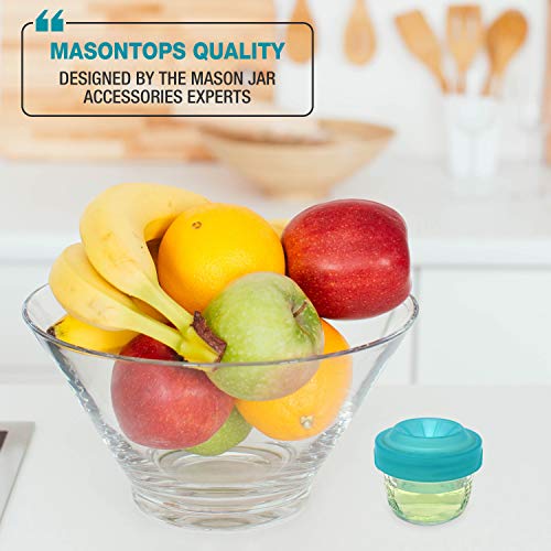 Masontops Trap Caps - Reusable Indoor / Outdoor Fruit Fly Trap Catching Lids - Fits Any Regular Mouth Mason Jar - 4 Pack