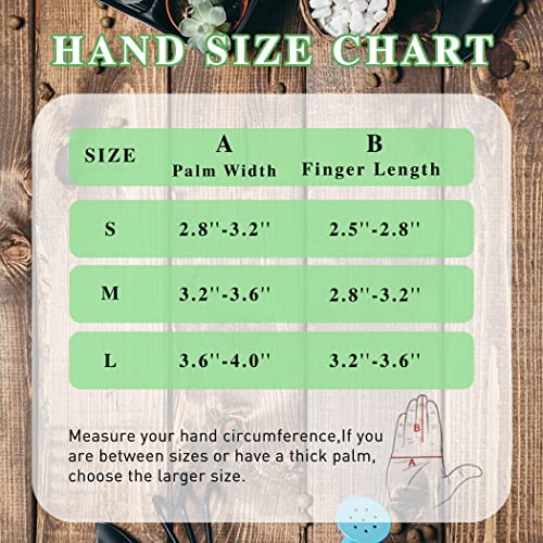 HANDLANDY Ladies Leather Gardening Gloves, Thorn Proof Women Long Rose Gloves (Light green, Large) - color: Light Green, size: Large (Pack of 1)