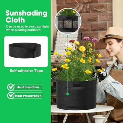 VIVOSUN 3-Pack 10 Gallon Potato Grow Bags, 360° Visibility Harvest Window - size: 10 Gallon