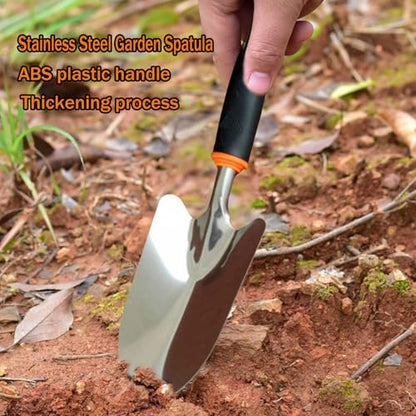 Garden Trowel Stainless Soft Grip, Heavy Pointed Shovel for Plant Dig Wee - color: black