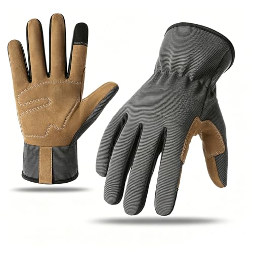 Gardening Gloves for Women & Men, Thorn Proof Work Glove - color: Gray, size: Medium