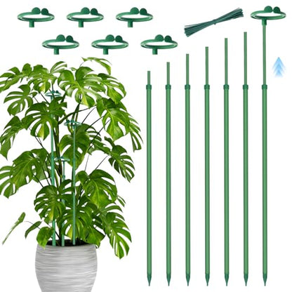 Telescoping Plant Stakes, 7Pcs 17.9IN to 42.3IN Adjustable Monstera Support - size: 25Inches 7Pack